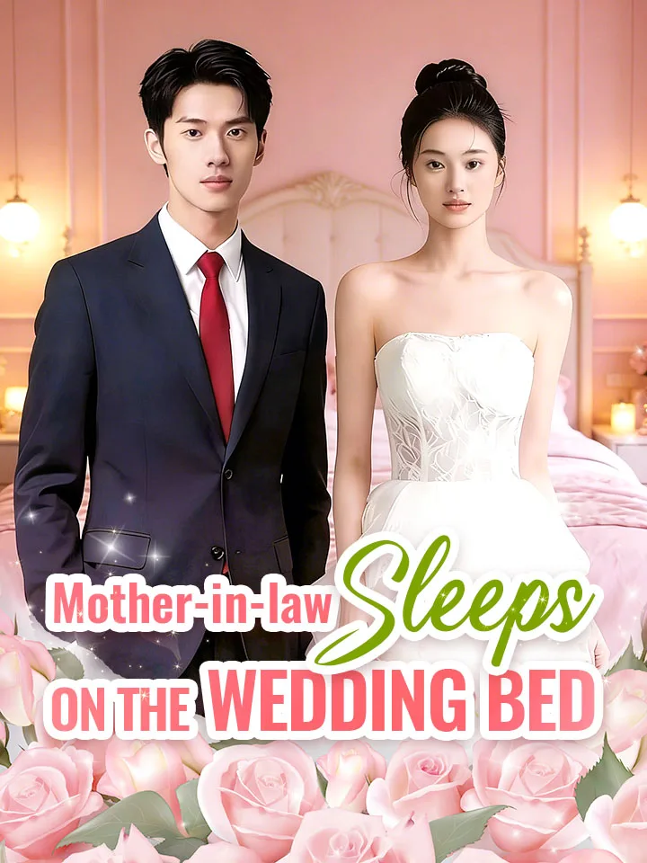 Mother-in-law sleeps on the wedding bed